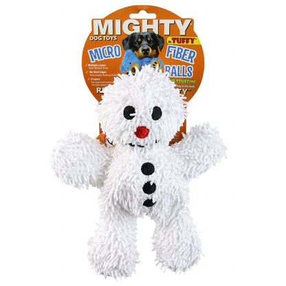 Mighty Microfiber Ball Snowman Squeaky Dog Toy, Medium