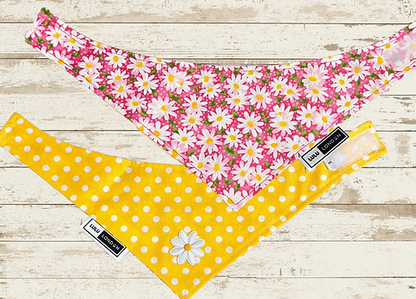 Lulu London Spring Daisies Reversible Dog Bandana
