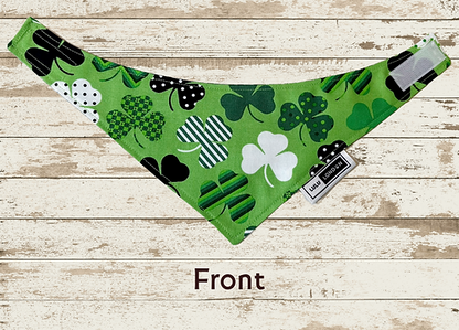 LuLu London Reversible "Lucky Shamrocks" Dog Bandana