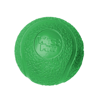 West Paw Holiday Boundr 2-Pack Dog Toy Ball, Clover/Cardinal