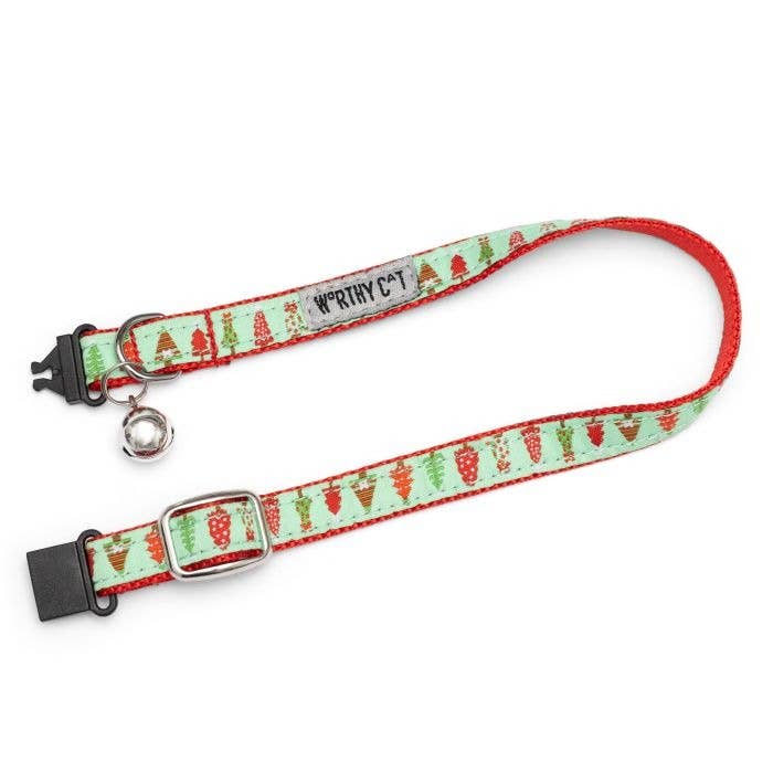 The Worthy Dog - Holiday Trees Cat Collar