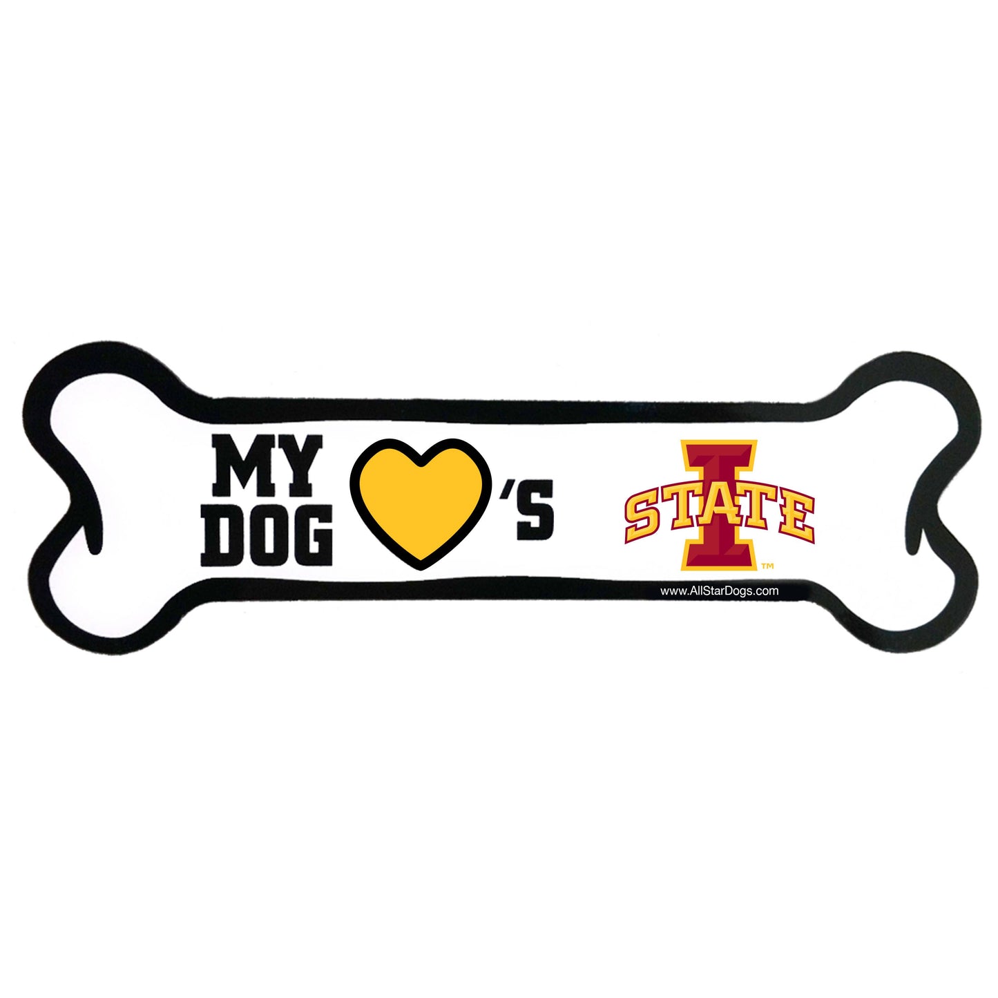 All Star Dogs ISU Bone Car Magnet