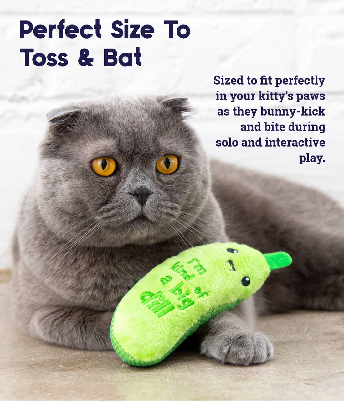 Catstages Cat Crunchy Kind of a Big Dill Pickle Kicker Toy