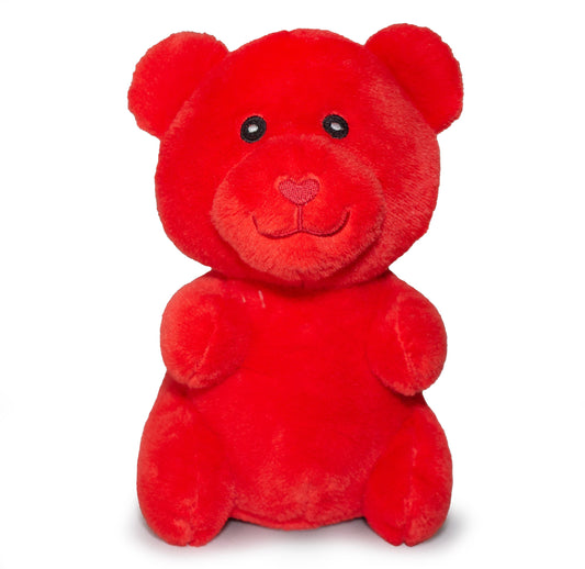 ThoozyPet Gummy Bear Plush Dog Toy, Red, 10"