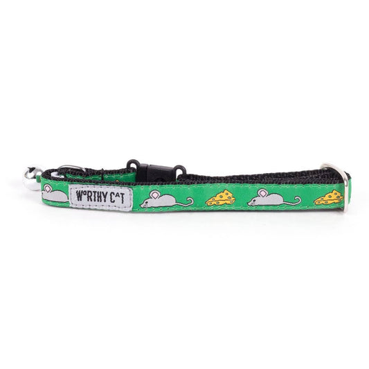 The Worthy Dog - Mouse and Cheese Cat Collar