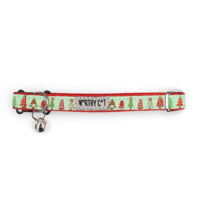 The Worthy Dog - Holiday Trees Cat Collar