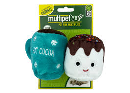 Multipet Hot Cocoa/Marshmallow Cat Toy 2pk Assorted
