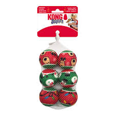 KONG Holiday SqueakAir® Balls 6-pk Dog Toy Small