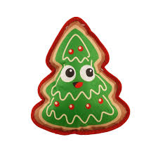 Outward Hound Fire Biterz Christmas Tree Cookie Dog Toy Green Medium