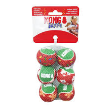 KONG Holiday SqueakAir® Balls 6-pk Dog Toy Medium