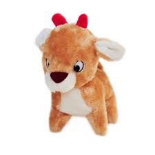 ZippyPaws Holiday Deluxe Reindeer Plush Dog Toy