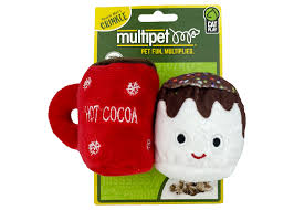 Multipet Hot Cocoa/Marshmallow Cat Toy 2pk Assorted