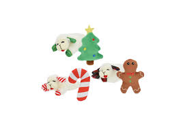 Multipet Lamb Chop® Holiday Cat Toy 2pk Assorted