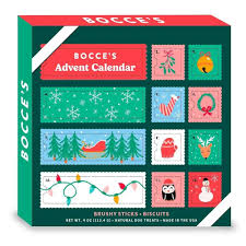Bocce's Bakery Advent Calendar Brushy Sitcks + Biscuits Dog Treats 3.5oz