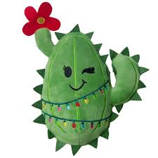 SnugArooz Cactus with Christmas Lights Dog Toy
