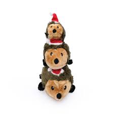 ZippyPaws Holiday Hedgehog Plush Dog Toy