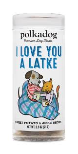 Polkadog Holiday Mini Tube: Love You Latke, Sweet Potato and Apple Dog Treat 2.5oz