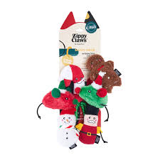 ZippyClaws Holiday Festive Cheer Cat Toy 6pk