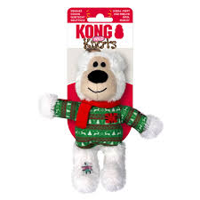 KONG Holiday Wild Knots Bear Dog Toy Assorted MD/LG