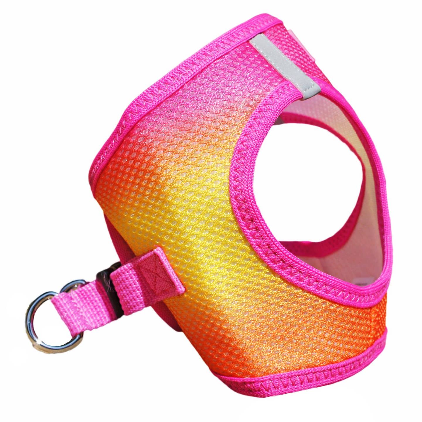 Doggie Design American River Ombre Dog Harness, Raspberry Pink & Orange