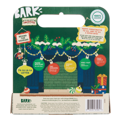 BARK Fa-La-La-La Lattes Dog Toy (2 piece set)