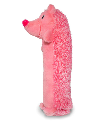 ThoozyPet Hedgehog Plush Dog Toy, Pink, 13"