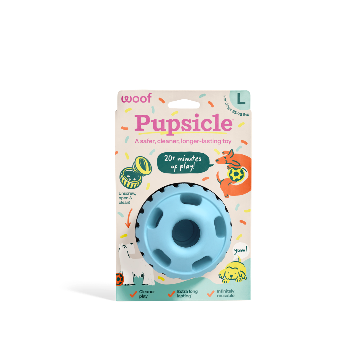 Woof Party Pupsicle Dog Treat Dispenser Toy