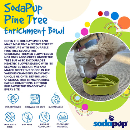 SodaPup Enrichment Slow Feeder Bowl, Pine Tree