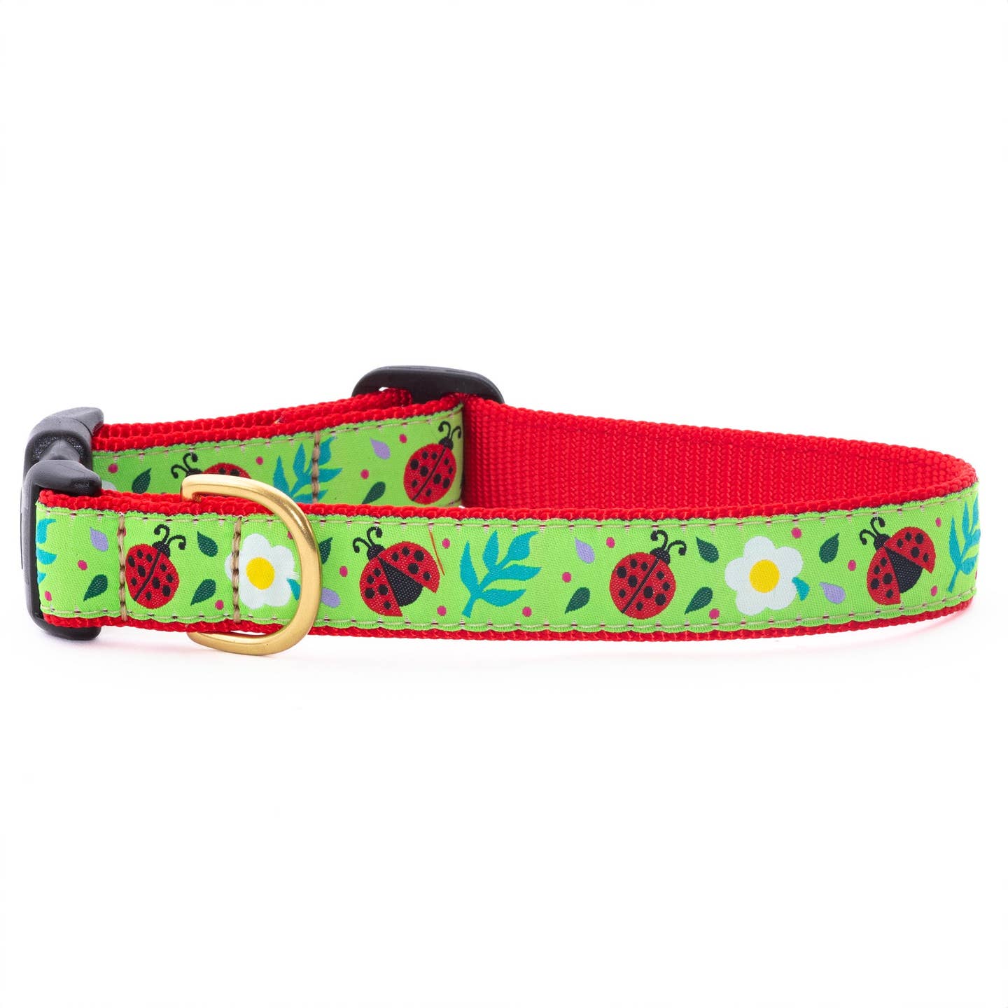 Up Country Ladybugs Dog Collar