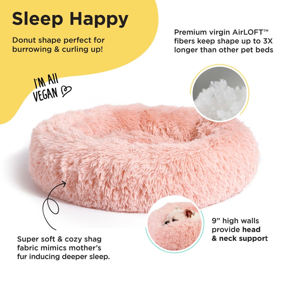 Best Friends by Sheri Shag 30 in. x 30 in. Donut Bed