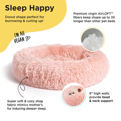 Best Friends by Sheri Shag 30 in. x 30 in. Donut Bed