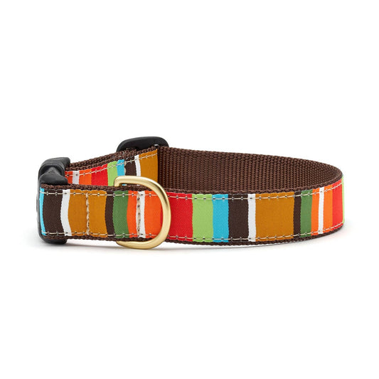 Up Country Brown Stripe Fall Thanksgiving Dog Collar