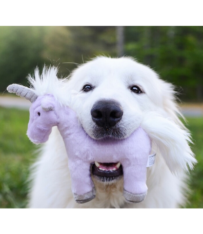 Fluff & Tuff Dog Violet Unicorn Plush Toy