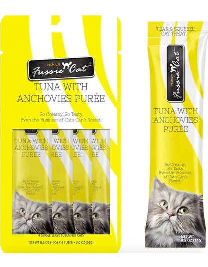 Fussie Cat Puree Lickable Treats 4 pack