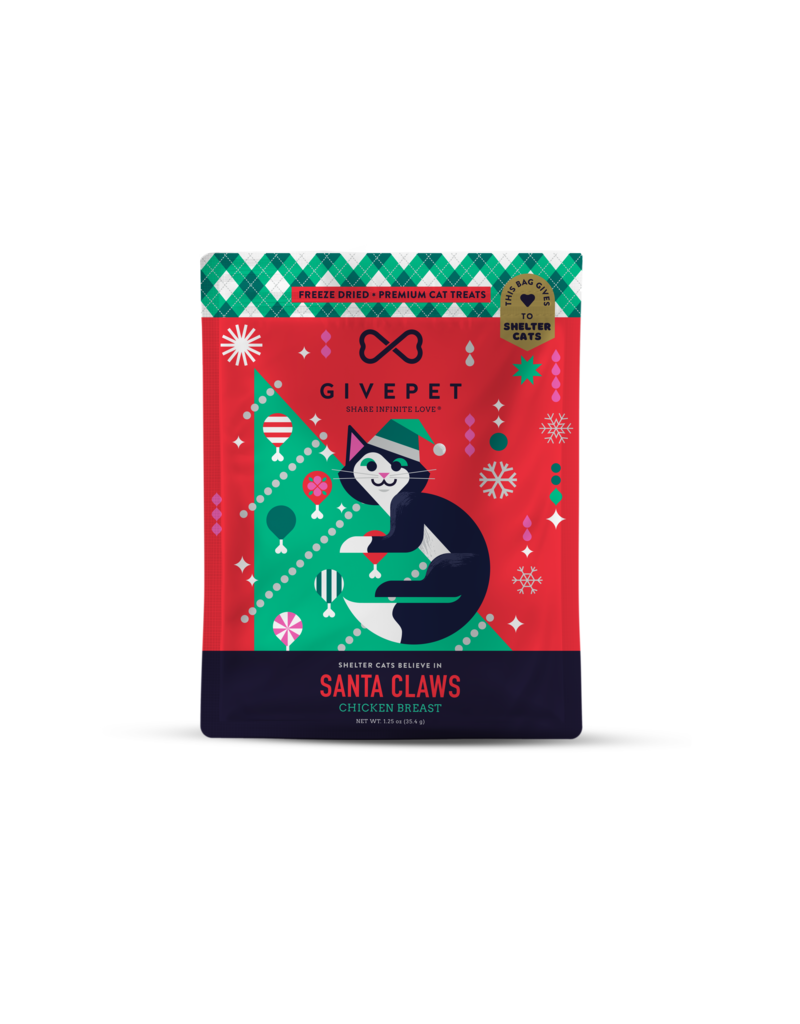 GivePet Cat Santa Claws Freeze Dried Christmas Treats