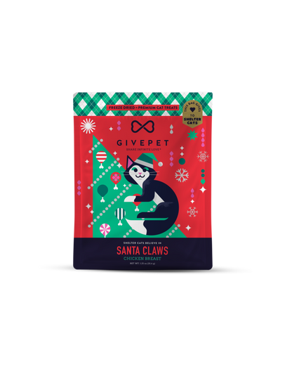 GivePet Cat Santa Claws Freeze Dried Christmas Treats