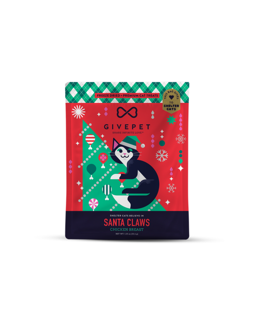 GivePet Cat Santa Claws Freeze Dried Christmas Treats