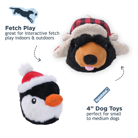 Tall Tails 2-in-1 Penguin Fetch Ball Dog Toy