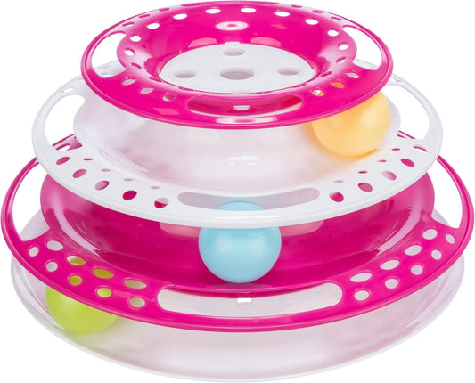 TRIXIE Catch The Balls Circle Track Interactive Cat Toy, Pink
