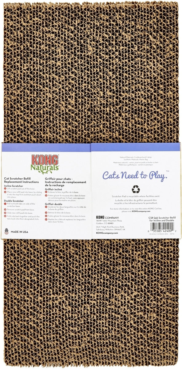 KONG Naturals Cat Scratcher Refill, 2-pack