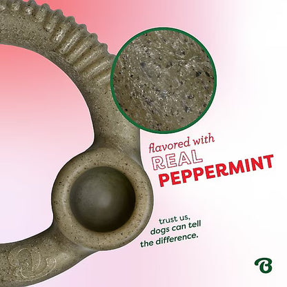 Benebone Holiday Ring Peppermint Flavor Chew Toy