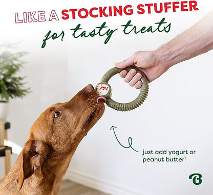 Benebone Holiday Ring Peppermint Flavor Chew Toy