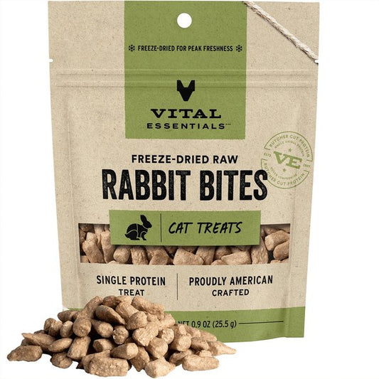 Vital Essentials Rabbit Bites Freeze-Dried Raw Cat Treats
