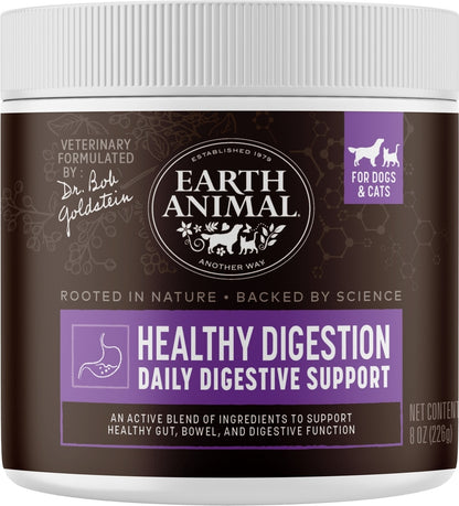 Earth Animal Apothecary Healthy Digestion Digestive Nutritional Probiotic Powder Supplement for Dogs & Cats