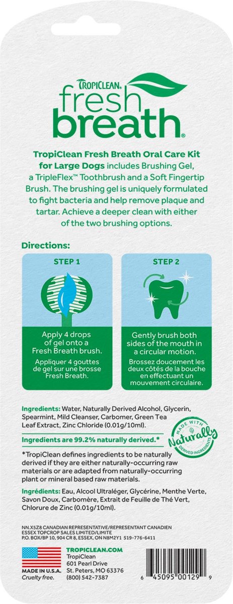 Fresh Breath Dog Oral Care Kit, Large Dog