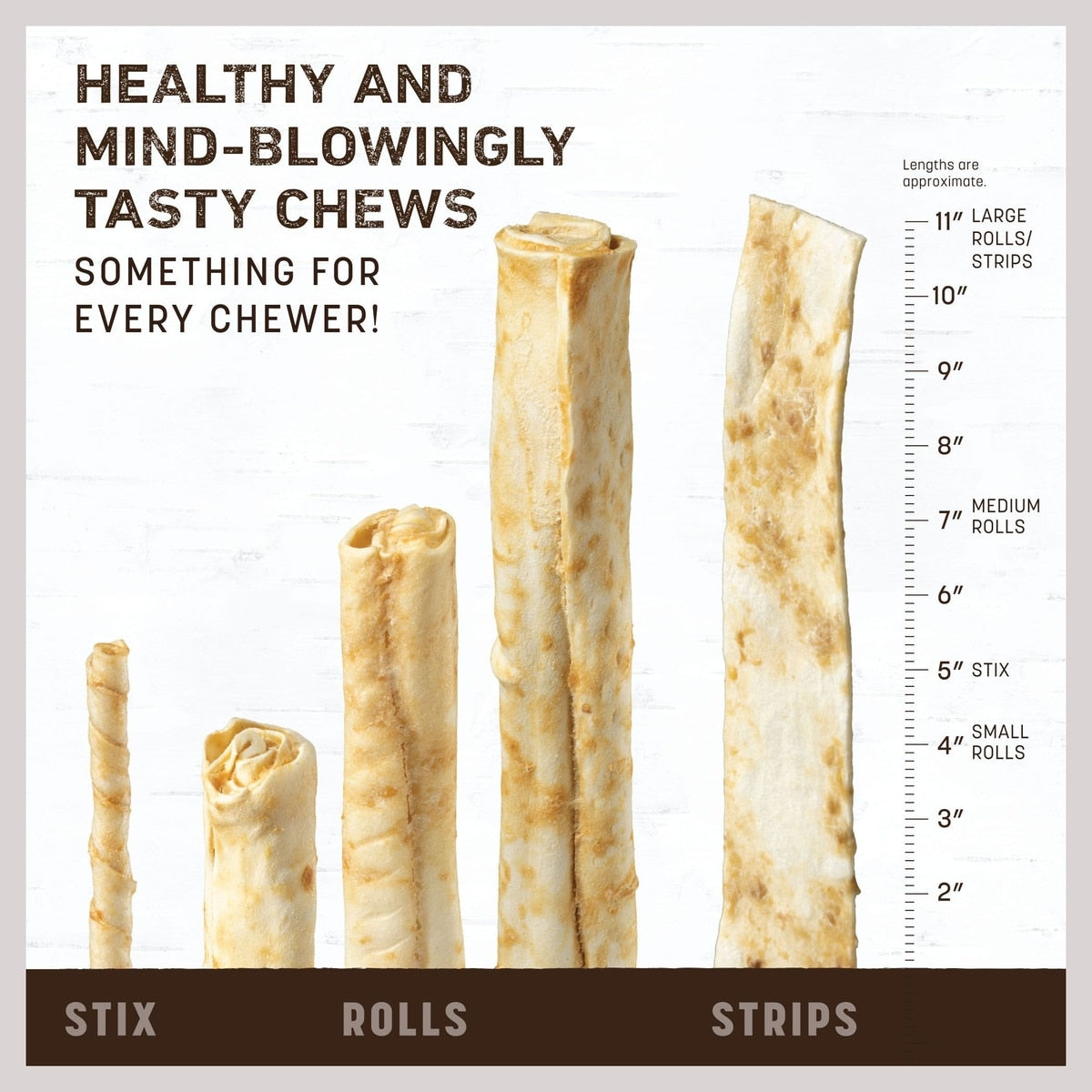 Earth Animal No-Hide Stix Peanut Butter Recipe Rawhide Alternative Chew Dog & Cat Treat Sticks