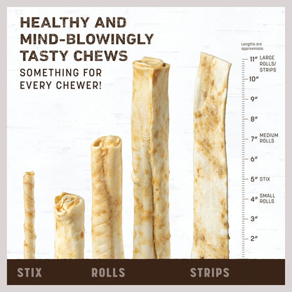 Earth Animal No-Hide Stix Peanut Butter Recipe Rawhide Alternative Chew Dog & Cat Treat Sticks