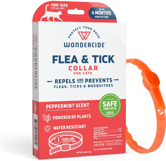 Wondercide Natural Flea, Tick & Mosquito Repellent Cat Collar, Peppermint