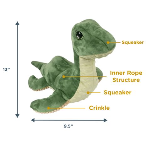 Tall Tails Dog Crunch Nessie Rope Body Toy