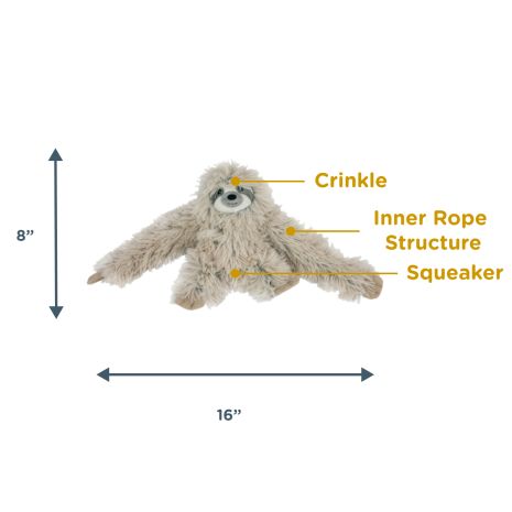 Tall Tails Dog Sloth Rope Body Toy